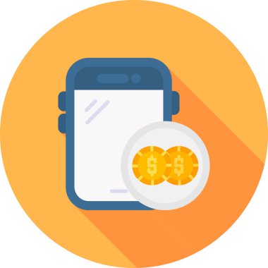 Hareket eden telefon simgesi düz tasarım