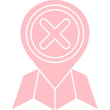 Harita iğnesi. Basit resimleme