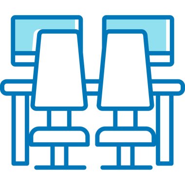 Sandalyeler. Web simgesi basit illüstrasyon