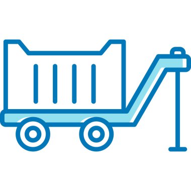 dağıtım arabası ikonu vektör çizelgesi çizimi