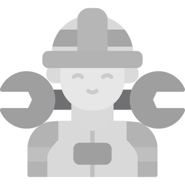 kadın mühendis avatar karakter vektör çizimi tasarımı