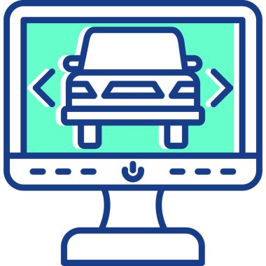 araba tamir servisi simgesi - taslak biçimi