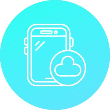 bulut hesaplama simgesi, vektör illüstrasyonu