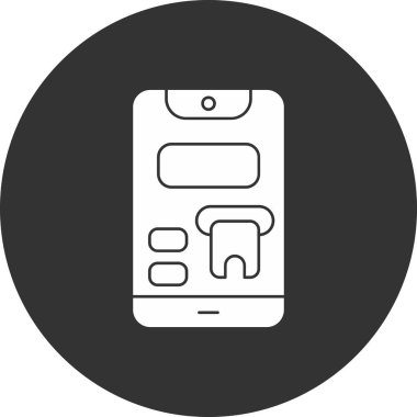 Akıllı telefon simgesinin vektör illüstrasyonu