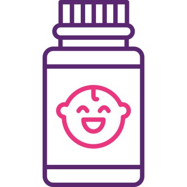 bebek şişe ikonu vektör illüstrasyonu