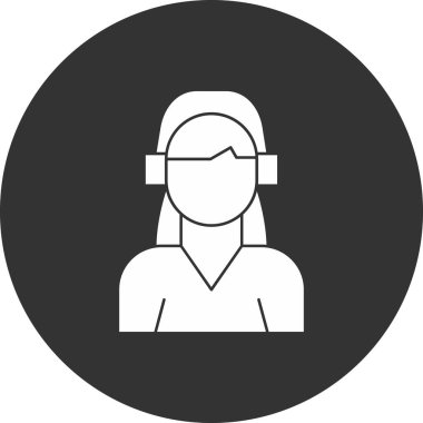 kadın simge vektör illüstrasyonu