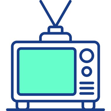 Televizyon. Web simgesi basit illüstrasyon
