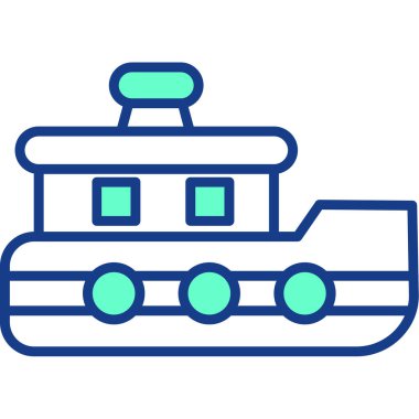 Gemi. Web simgesi basit illüstrasyon