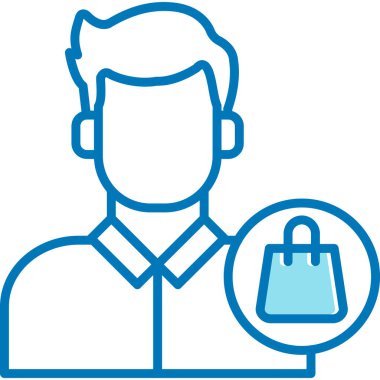 mağaza çantası simgesi taslak biçiminde