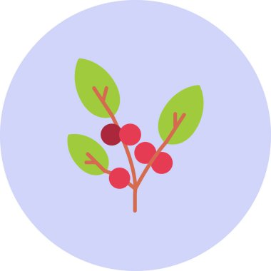 Kiraz. Web simgesi basit illüstrasyon