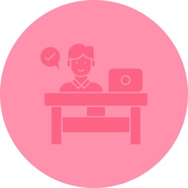 Dizüstü bilgisayarı olan bir kadının vektör çizimi