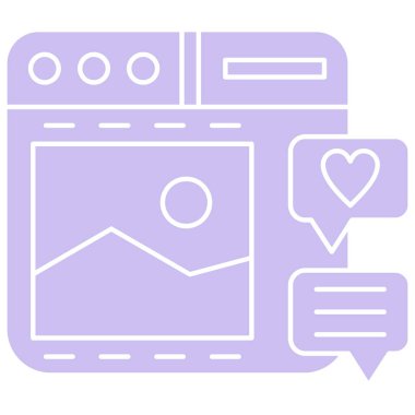 Video sohbet vektör simgesi