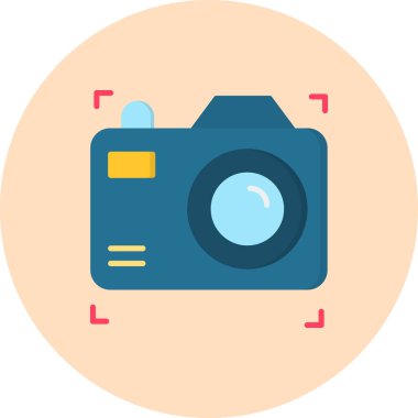 Kamera. Web simgesi basit illüstrasyon