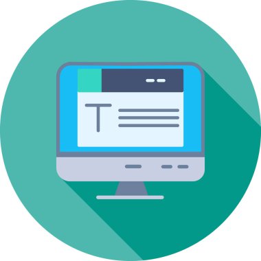 Düz biçimli web sayfası tasarım simgesi