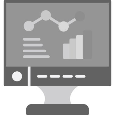 veri analiz grafiği simgesi düz biçimli