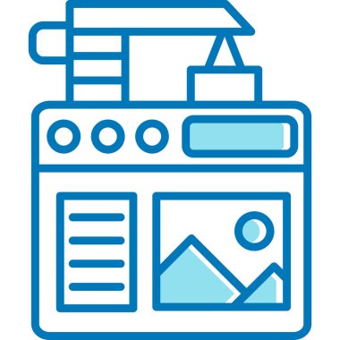 Mutfak. Web simgesi basit illüstrasyon