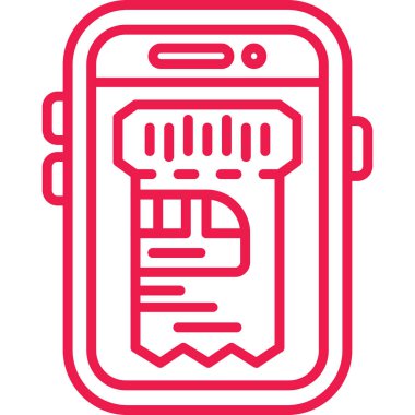 cep telefonu vektör simgesi, dış hat vektör tasarımı