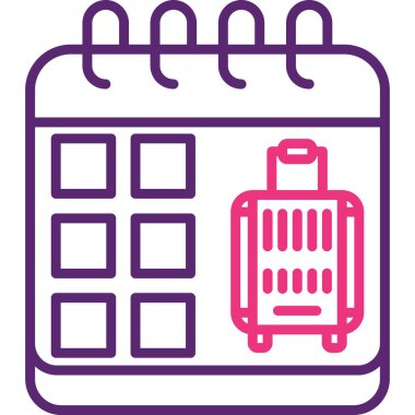 Takvim simgesi vektör illüstrasyonu