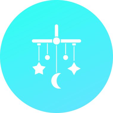 Ay ikonu vektör illüstrasyonu