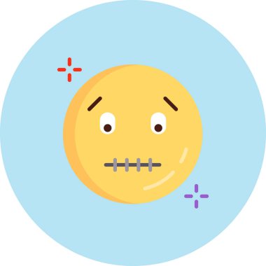Kapalı ağızlı emoji, emoji, emoticon
