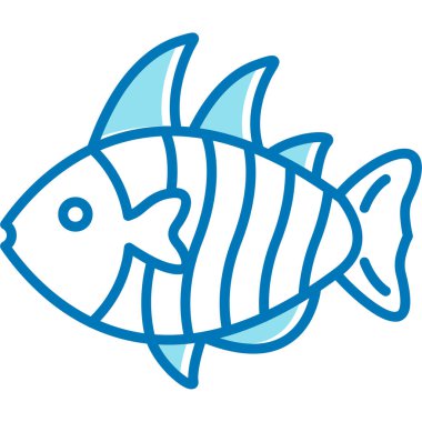 Balık. Web simgesi basit illüstrasyon