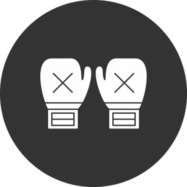 Bir çift boks eldiveni ikonunun vektör çizimi