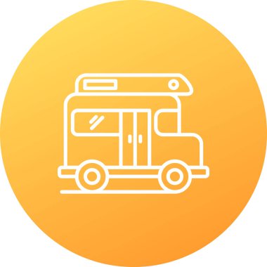 bus simgesi vektör illüstrasyonu