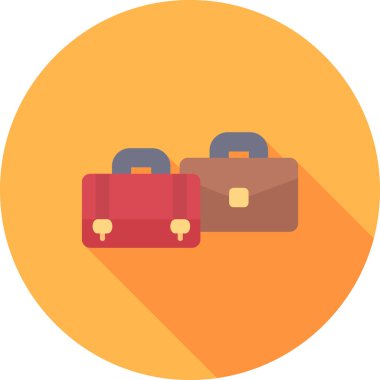 evrak çantası simgesi, vektör illüstrasyonu basit tasarım