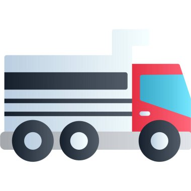 kamyon düz vektör simgesi