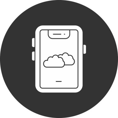 beyaz üzerine bulut teknolojisi tasarımı