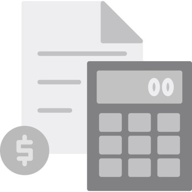 hesap makinesi ve hesap makinesi, düz tasarım simgesi