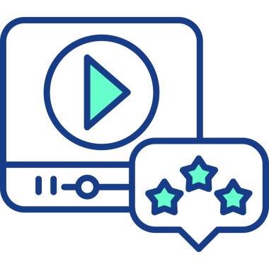 Video oynatıcı vektör illüstrasyonlu oyuncu