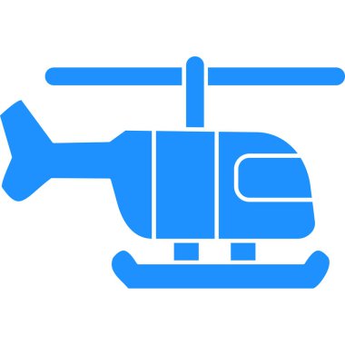Helikopter. Web simgesi basit tasarım