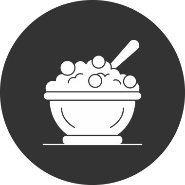 çorba simgesi, vektör illüstrasyonu