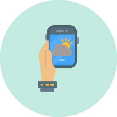 Düz biçimli bulut hesaplama simgesi