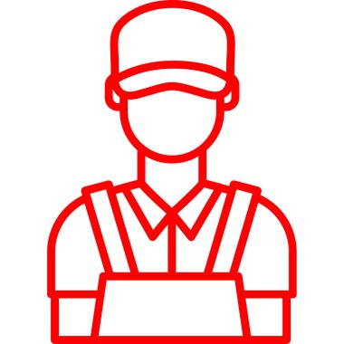 işçi simgesi, vektör illüstrasyonu