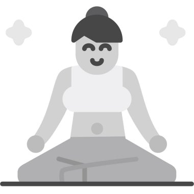 Kız yogası. Web simgesi