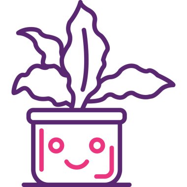 Kaktüs. Web simgesi basit illüstrasyon