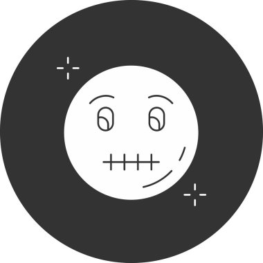 Bir gülümseme simgesinin vektör illüstrasyonu