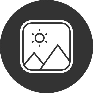 vektör dağ simgesi illüstrasyonu