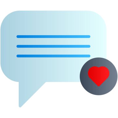 kalp simgesi ile konuşma balonu