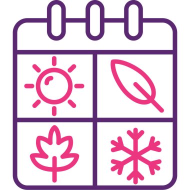 Takvim simgesi, vektör çizimi