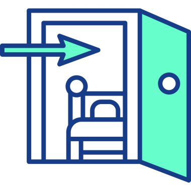 Kapı. Web simgesi basit illüstrasyon