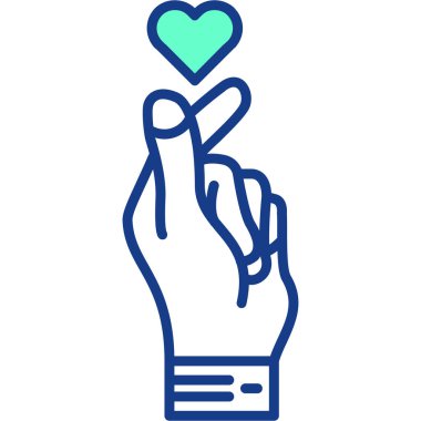 Kalp ikonu vektör illüstrasyonu