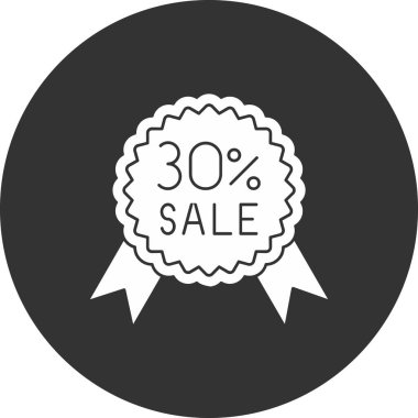 Soyut arkaplanda satış etiketi simgesi izole edildi