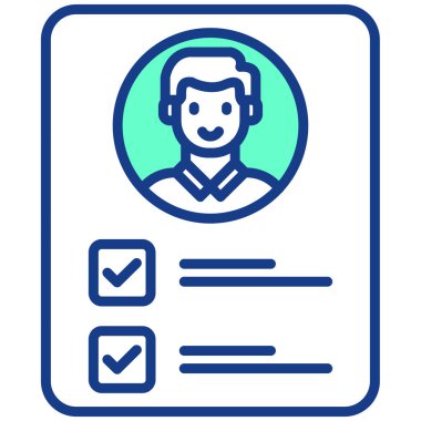 Bir insanın modern web simgesinin vektör illüstrasyonu