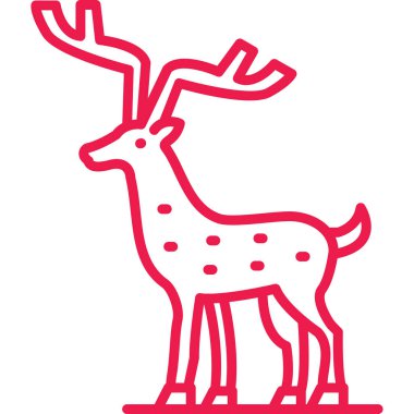 Bir geyiğin vektör çizimi