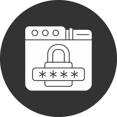 Moda biçimi izole edilmiş arkaplan parola simgesi