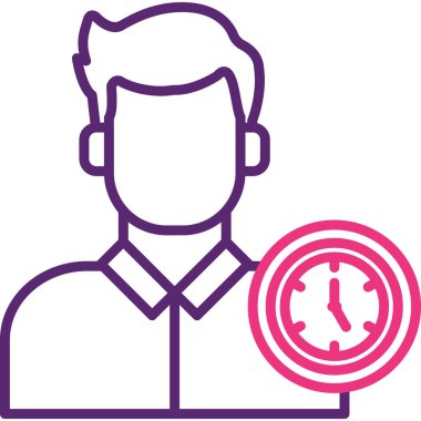 Saat simgesi, vektör illüstrasyonu