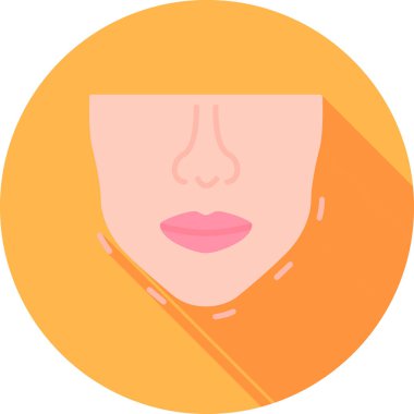 Kadın yüz ikon vektör illüstrasyonu